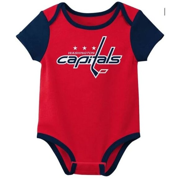 Washington Capitals Baby Boy 3pk Game Winner Onesies 12 Months - Picture 5 of 9